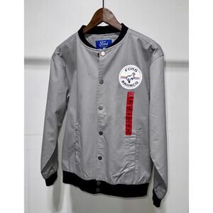 Ford Bronco Gray Bomber Jacket with Go Wild Graphic